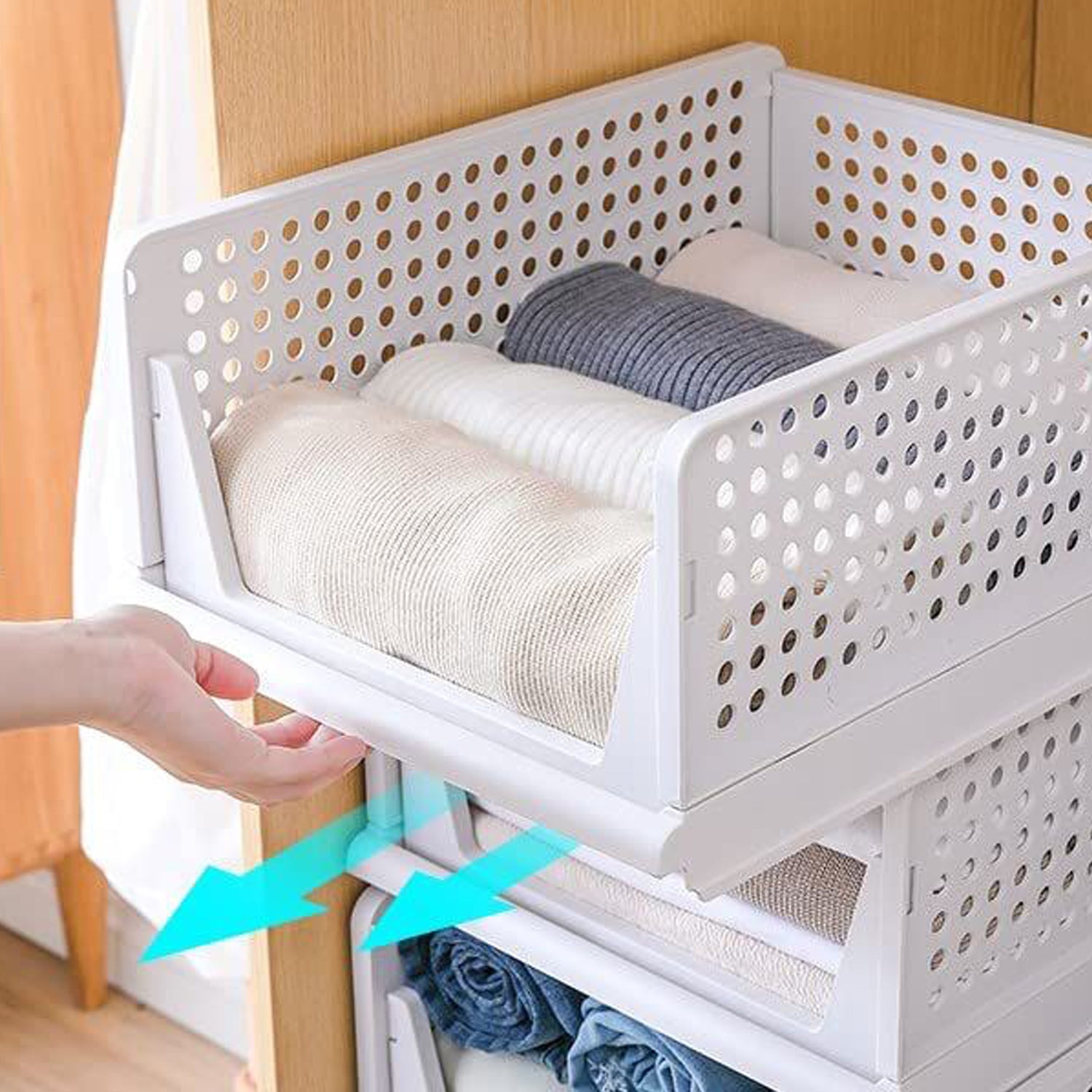 7732 3 Layer Clothes Organizer for Wardrobe Cupboard Organizer for Clothes Foldable and Stackable Closet Organizer Drawer Organizer for Clothes, Multi Purpose Plastic Drawer 7732 3 Layer Clothes Organizer for Wardrobe Cupboard Organizer for Clothes Foldable and Stackable Closet Organizer Drawer Organizer for Clothes, Multi Purpose Plastic Drawer